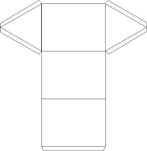 Четырехгранная Призма развертка