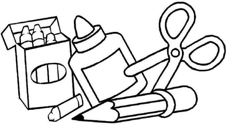 Раскраска школьные принадлежности