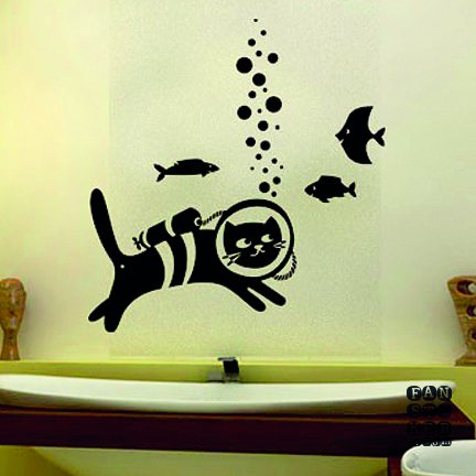Наклейки в ванную комнату