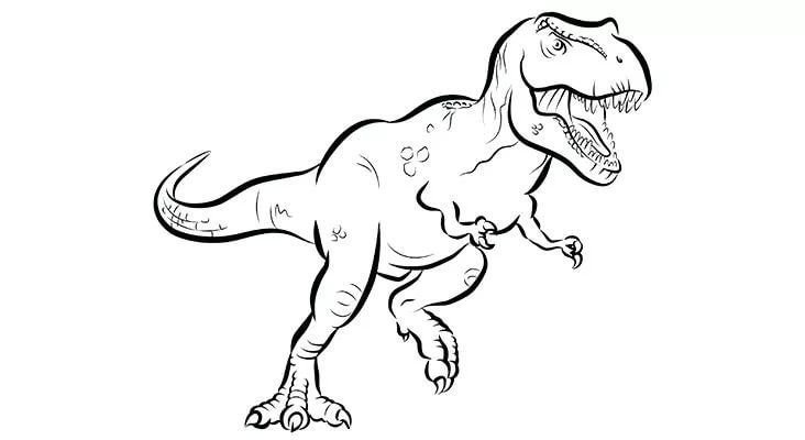 Раскраски для детей Тарбозавр