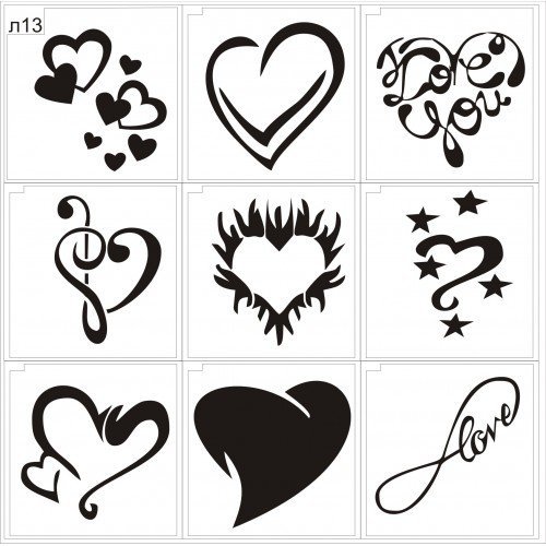 Трафареты для тату маленькие