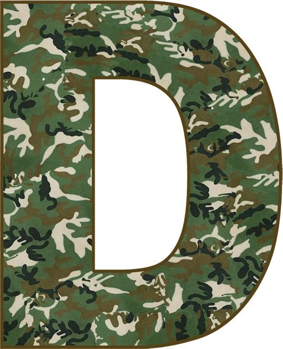 Красивая буквы в камуфляже