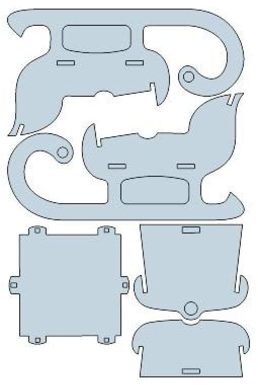 Лекало для саней новогодние