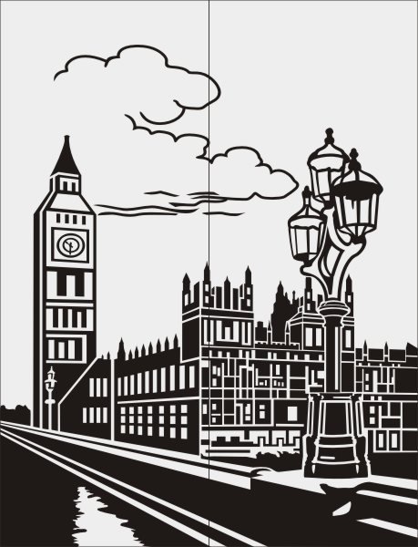 Трафарет "город"