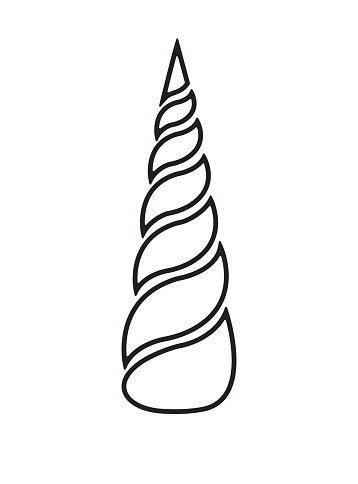 Рог единорога шаблон