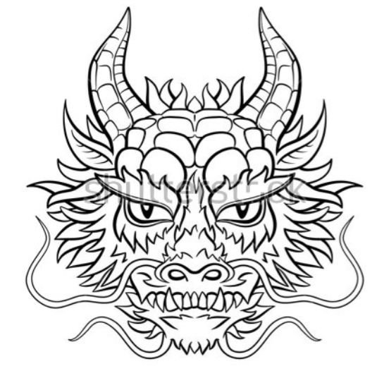 Китайский дракон эскиз