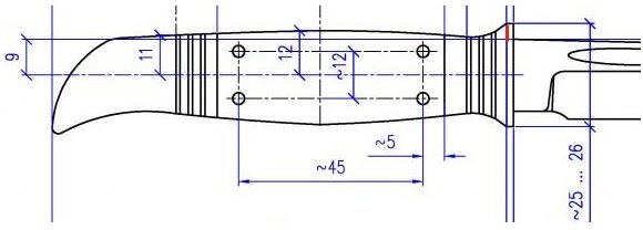 Финка НКВД оригинал размер 1:1