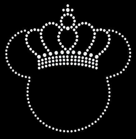Корона стразами трафарет