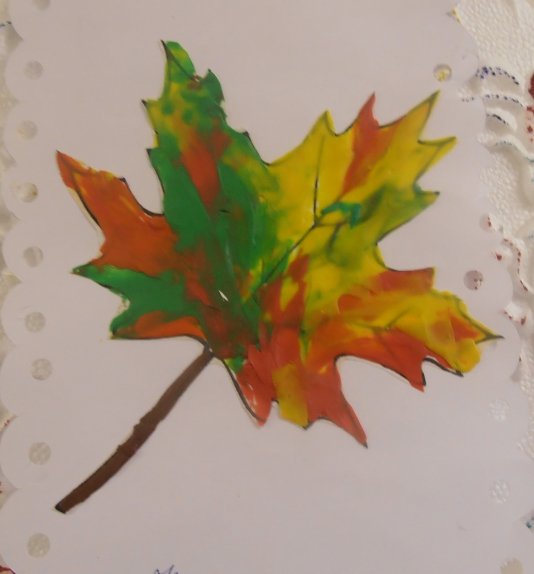 Лепка осенние листья