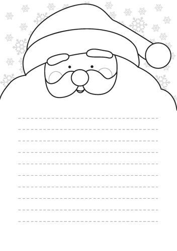 Письмо деду Морозу черно белое