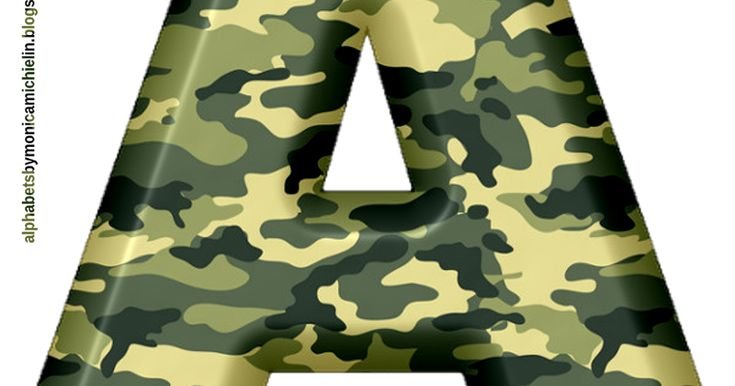 Буквы в камуфляжном стиле