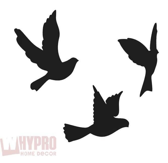 Трафарет птички для вырезания