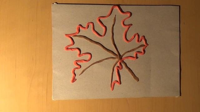 Осенние листья из пластилина