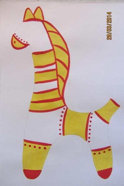 Филимоновский конь для рисования