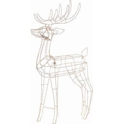Световая фигура олень 250 led ip44 110 см белый