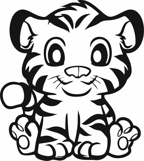 Тигр. Раскраска