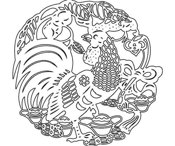 Вытынанки на новый год петуха