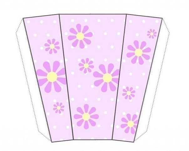 Аппликация объемная ваза