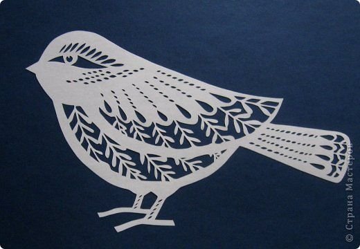 Вытынанка птичка