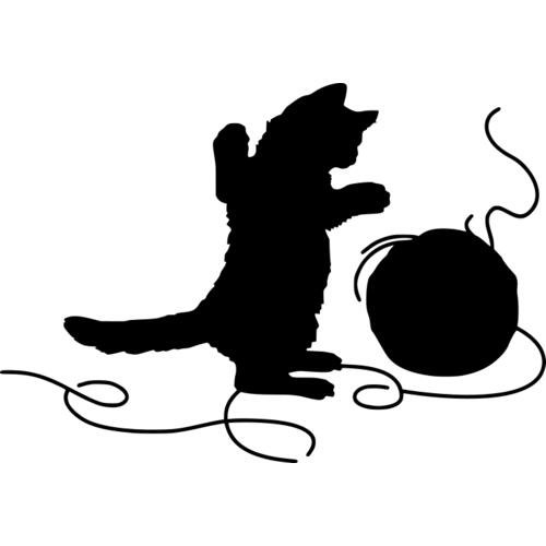 Силуэт котенка