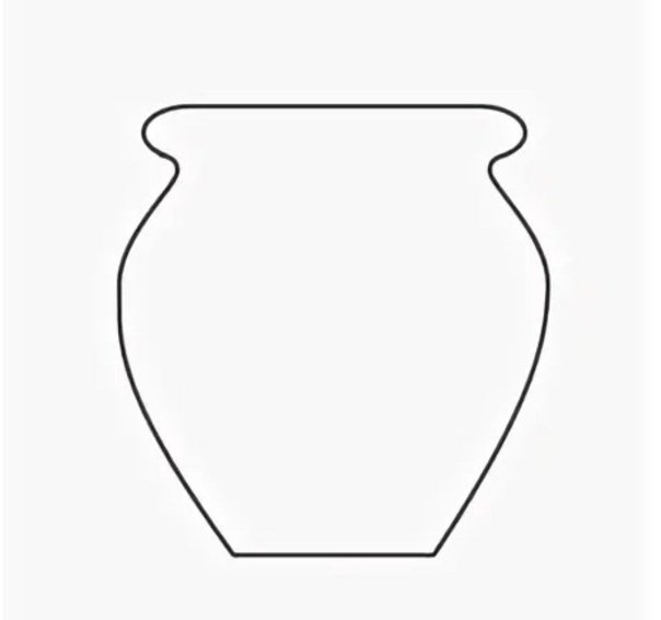 Трафарет ваза для цветов