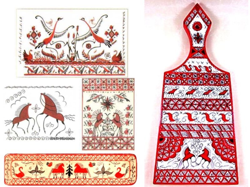 Щепа Мезенская роспись