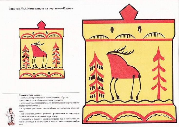 Элементы мезенской росписи для дошкольников