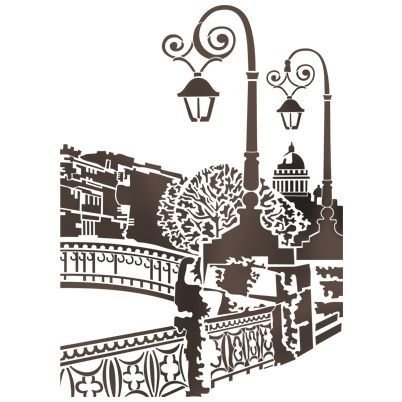 Трафарет "город"