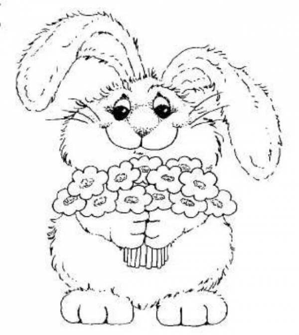 Раскраска «Зайка»