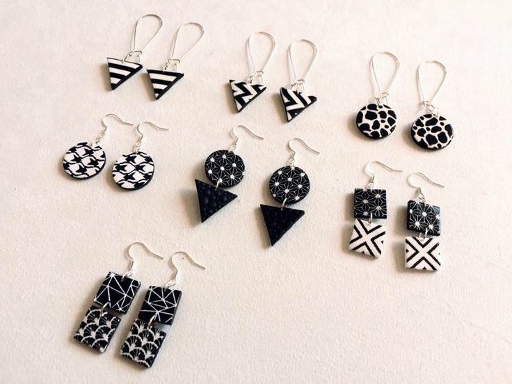 Модные серьги из полимерной глины