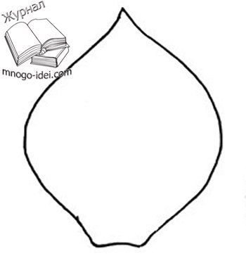 Листик каллы шаблон