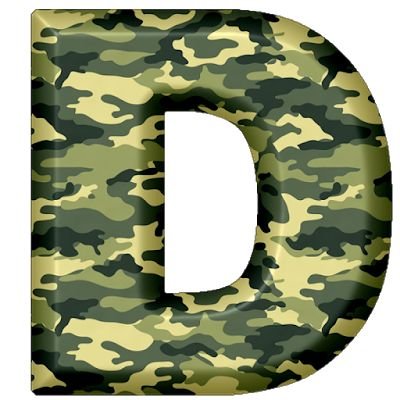 Камуфляжные буквы алфавита