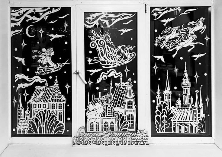 Новогодние сюжеты на окна