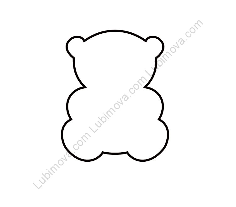 Медвежонок трафарет