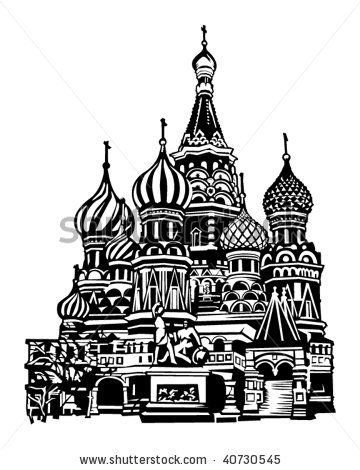 Храм Василия Блаженного Москва силуэт