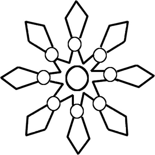 Снежинка раскраска