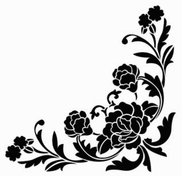 Растительный узор угловой