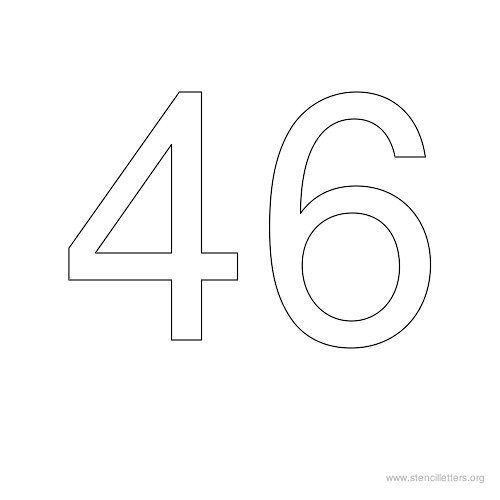 Цифра 49 трафарет