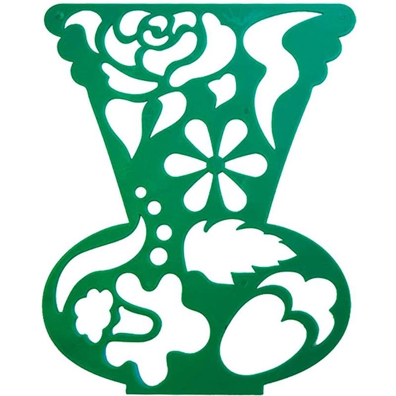 Трафарет ваза для цветов