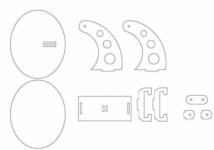 Трафарет подставки для телефона для выпиливания