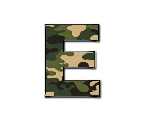 Буквы в военном стиле