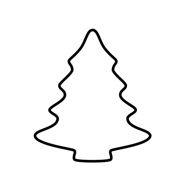 Трафарет елочки для печенья