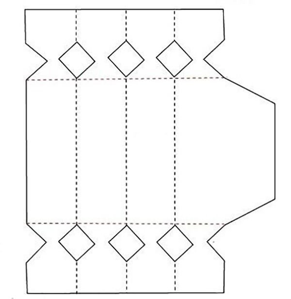 Развертка упаковки для подарка