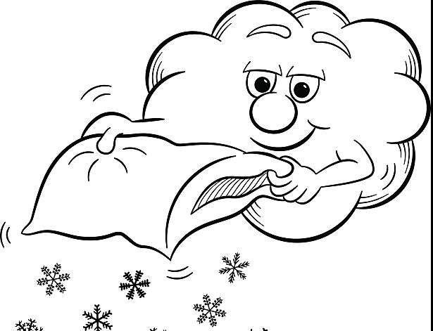 Снегопад раскраска