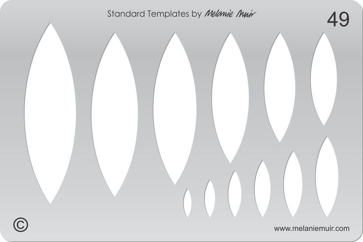 Формы сережек трафарет