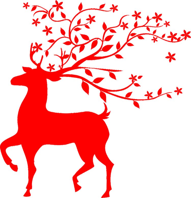 Трафарет "олени"