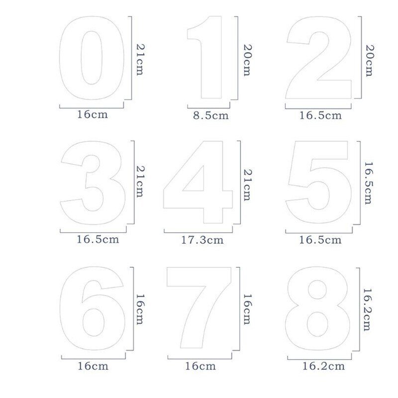 Макет цифр для торта