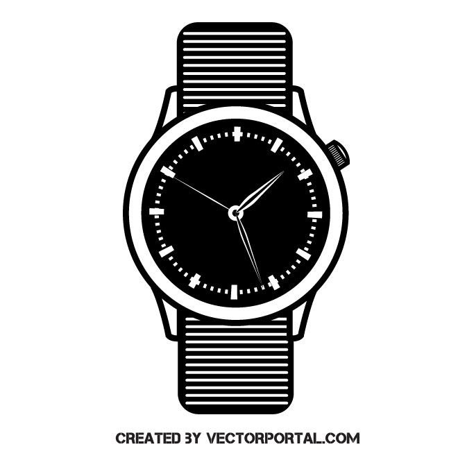 Часы наручные на белом фоне