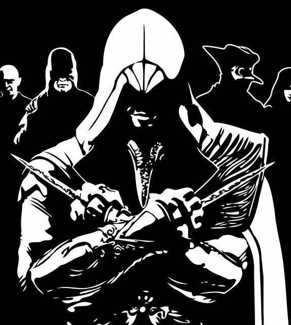 Ассасин трафарет