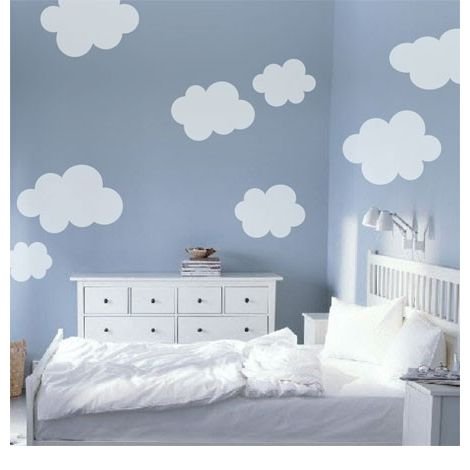 Декор детской комнаты с облаками
